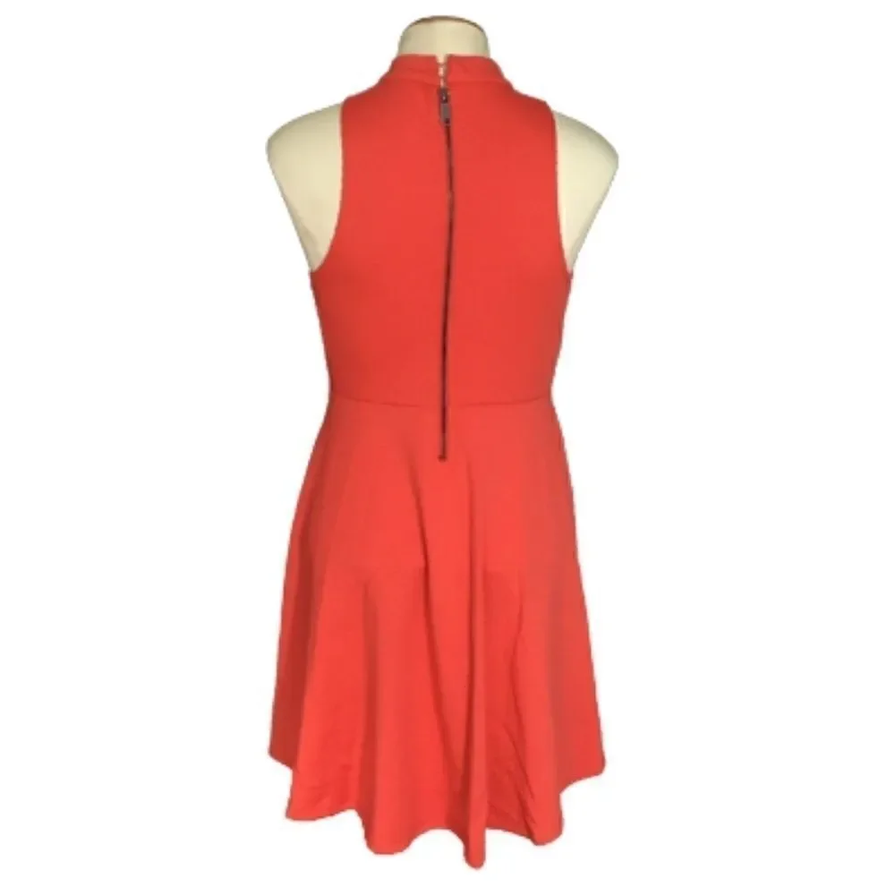 Free People Orange Fit & Flare Dress S